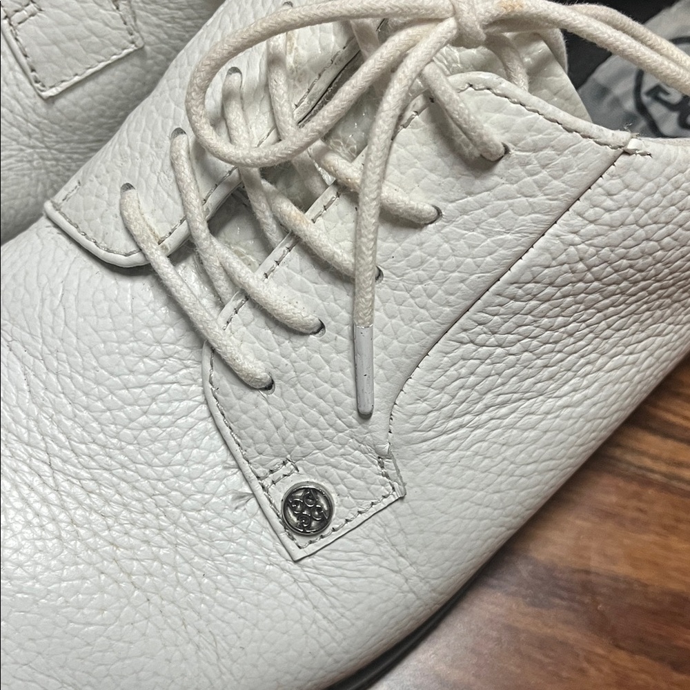 G-Fore Gavallanter White Leather Men's Spikeless Golf Shoes - Picture 12 of 15